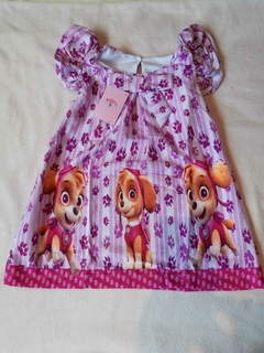 Vestido skye patrulha canina infantil trapezio babado - comprar online