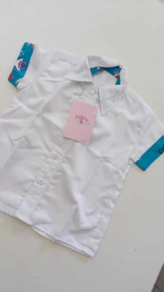 blusa branca infantil social Baby Shark blusão - loja online