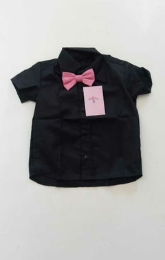 Blusa Infantil social preto com gravata Festa - comprar online