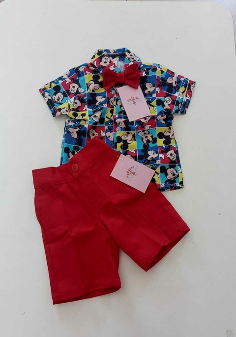 Conjunto infantil Mickey Gibi Colorido - comprar online