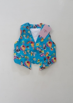 Blusa Social Mundo Bita Infantil com colete Tematico - Hadassa Moda Infantil