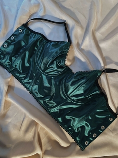 Imagen de Bustier Satén Verde
