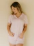 Pijama Flora Camisaria Curta com Renda Rosa | Viscolycra