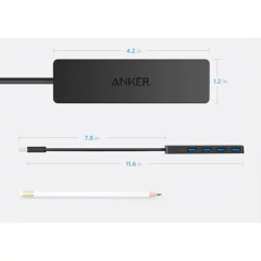 Imagen de Hub Anker ultra slim USB 3.0 - 4 Puertos