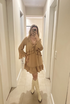 Vestido Maria Carolina - Bege