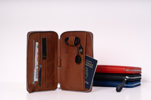Porta pasaporte Angelica 100% cuero vacuno - comprar online