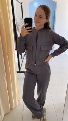 Jaqueta bomber moletom