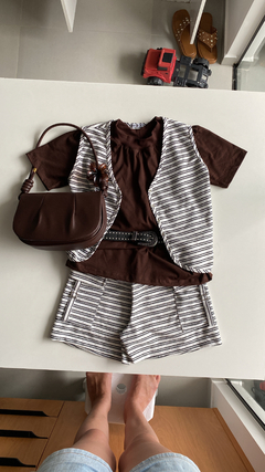 Conjunto de moletom ecológico preto e branco - loja online