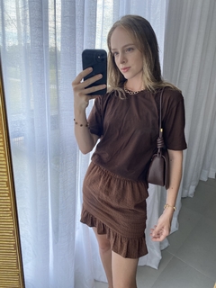 Shorts saia algodão texturizado - loja online