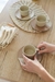 SET DE TAZA Y PLATO BLANCO Y VISON PANAL 200 ML