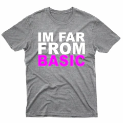 Remera Unisex Manga Corta I'M FAR FROM BASIC 01 en internet