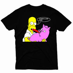 Remera Unisex Manga Corta SIMPSONS PUERCO ARAÑA 01