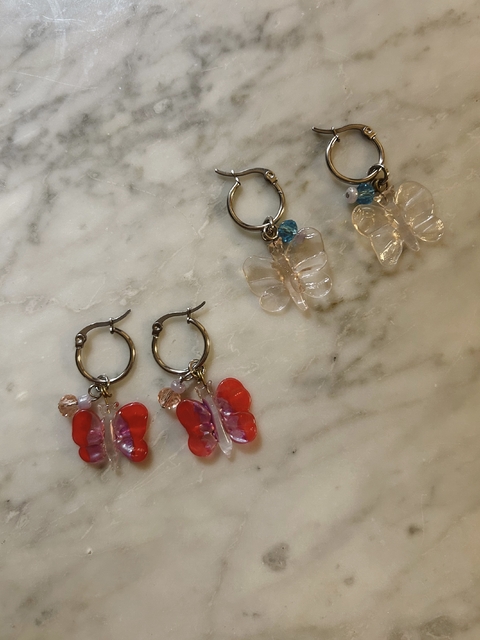 Aros con dije de mariposa XL - comprar online