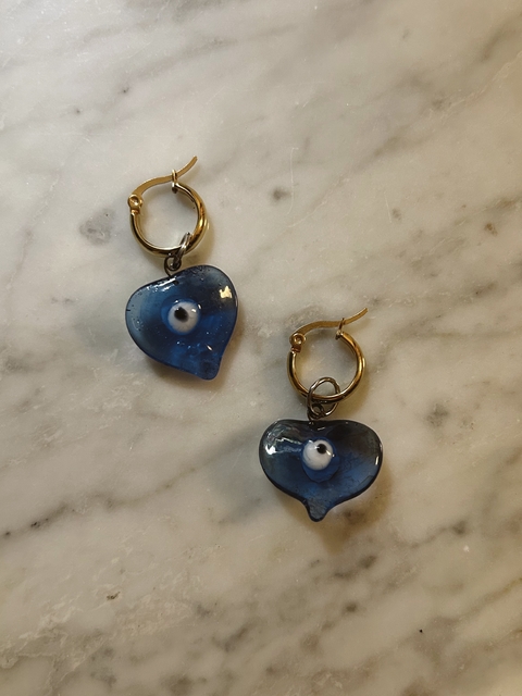 Aros Corazon de Ojo Turco - comprar online