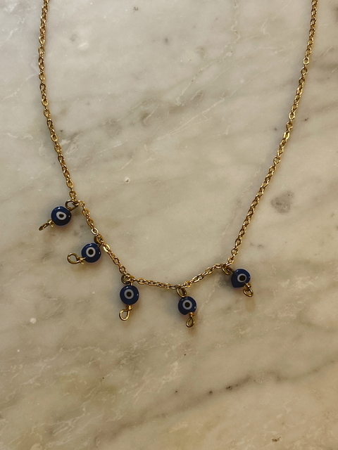 Collar 5 ojos turcos Azules - comprar online