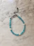 Pulsera cristales celeste y flores