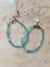 Pulsera cristales celeste y flores - comprar online