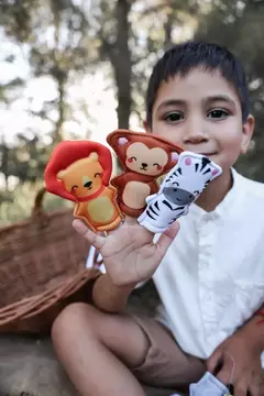 SET 5 TÍTERES DE DEDO: ANIMALES SELVA - DIDÁCTICOS JUEGA CONMIGO