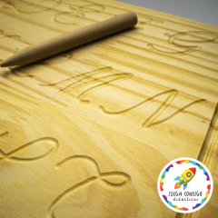 TABLA DOBLE PRE-ESCRITURA: CURSIVA