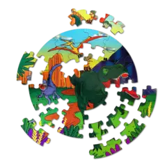 ROMPECABEZAS CIRCULAR 3 EN 1: DINOSAURIOS - DIDÁCTICOS JUEGA CONMIGO
