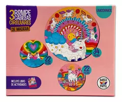 ROMPECABEZAS CIRCULAR 3 EN 1: UNICORNIOS - comprar online