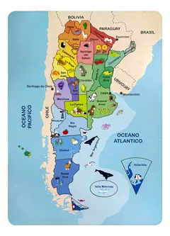 TABLERO DE ENCASTRE MAPA ARGENTINA Y PROVINCIAS en internet