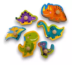 TABLERO DE ENCASTRE: DINOSAURIOS - DIDÁCTICOS JUEGA CONMIGO
