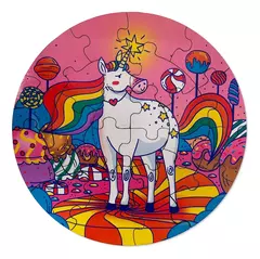 Imagen de ROMPECABEZAS CIRCULAR 3 EN 1: UNICORNIOS