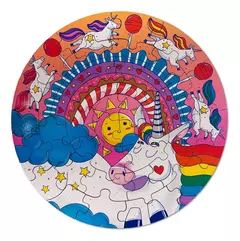 ROMPECABEZAS CIRCULAR 3 EN 1: UNICORNIOS - DIDÁCTICOS JUEGA CONMIGO