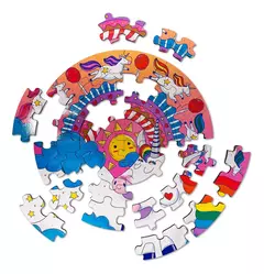 ROMPECABEZAS CIRCULAR 3 EN 1: UNICORNIOS - tienda online