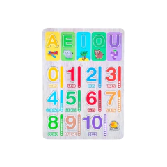 TABLERO DE ENCASTRE VOCALES Y NUMEROS