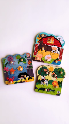 TABLERO DE ENCASTRE: ANIMALES SELVA - DIDÁCTICOS JUEGA CONMIGO