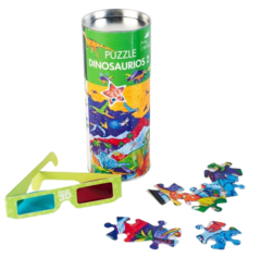 ROMPECABEZAS 3D CON LENTES: DINOSAURIOS