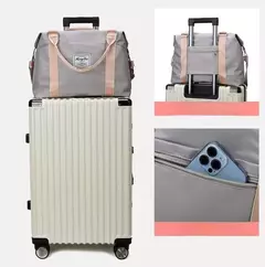 Bolso de Viaje Gris y Rosa