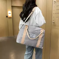 Bolso de Viaje Gris y Rosa - Tienda Jampos