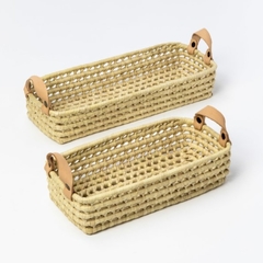 Cesta de palma 30x15x7 cm