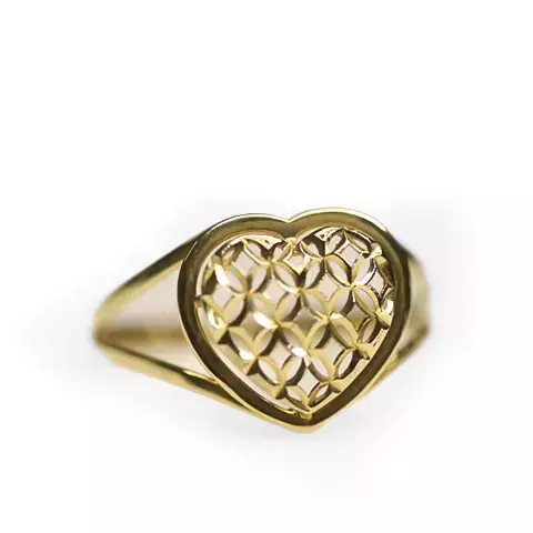 ANEL CORAÇÃO VAZADO COM BORDA