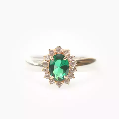 ANEL DE FORMATURA OVAL VERDE