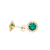 BRINCO VERDE REDONDO 18K
