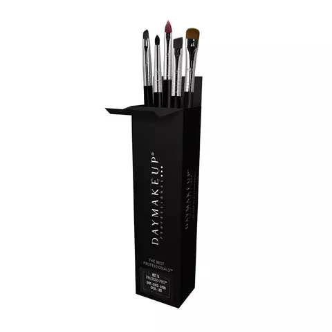 Kit Pincéis para maquiagem 5 Pro com 5 peças- DayMakeup