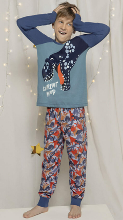 Pijama manga larga -Dino- #22961 - comprar online