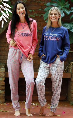 Pijama manga larga -Be Happy- #4301-22