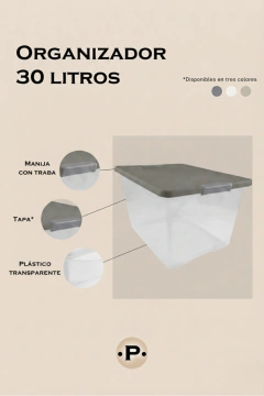 Organizador transparente 30 Litros - comprar online