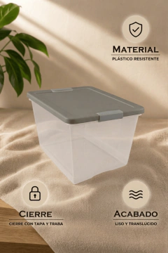Organizador transparente 30 Litros - tienda online