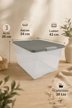 Organizador transparente 30 Litros en internet