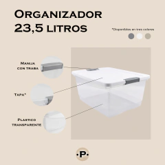 Organizador transparente 23,5 Litros - comprar online
