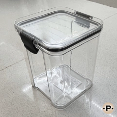 Frasco acrílico negro 950ml hermético - Prego Hogar