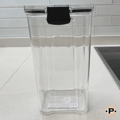 Frasco acrílico negro 1300ml hermético - tienda online