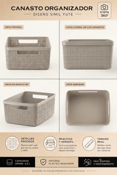 Organizador Yute 4,5L - comprar online