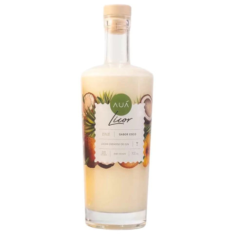 Licor Cremoso de Coco com Gin Auá 700ml Drinks Aperitivo
